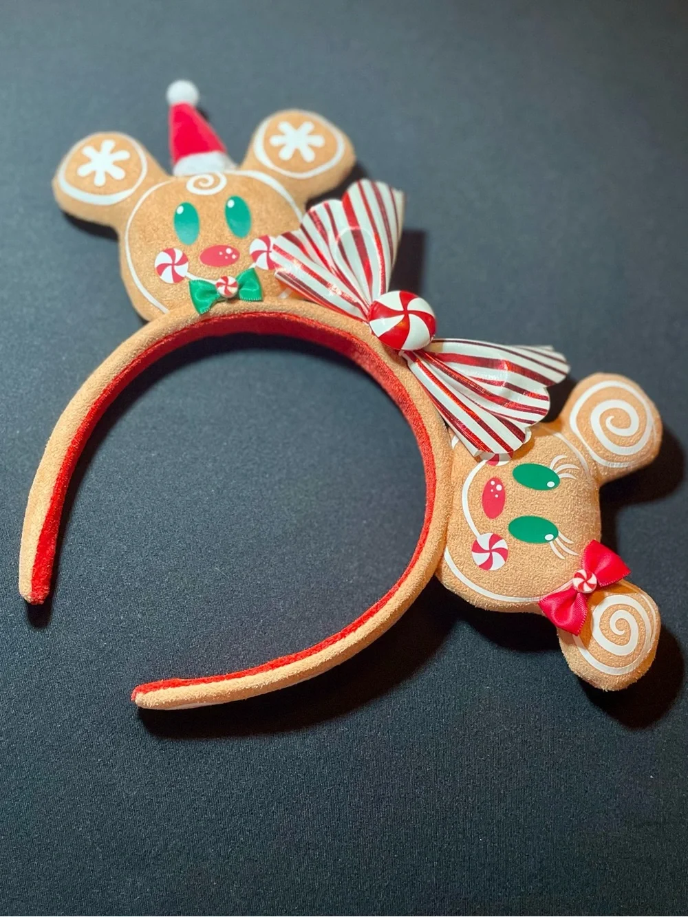 Disney Parks holiday ears feature plush gingerbread Mickey & Minnie